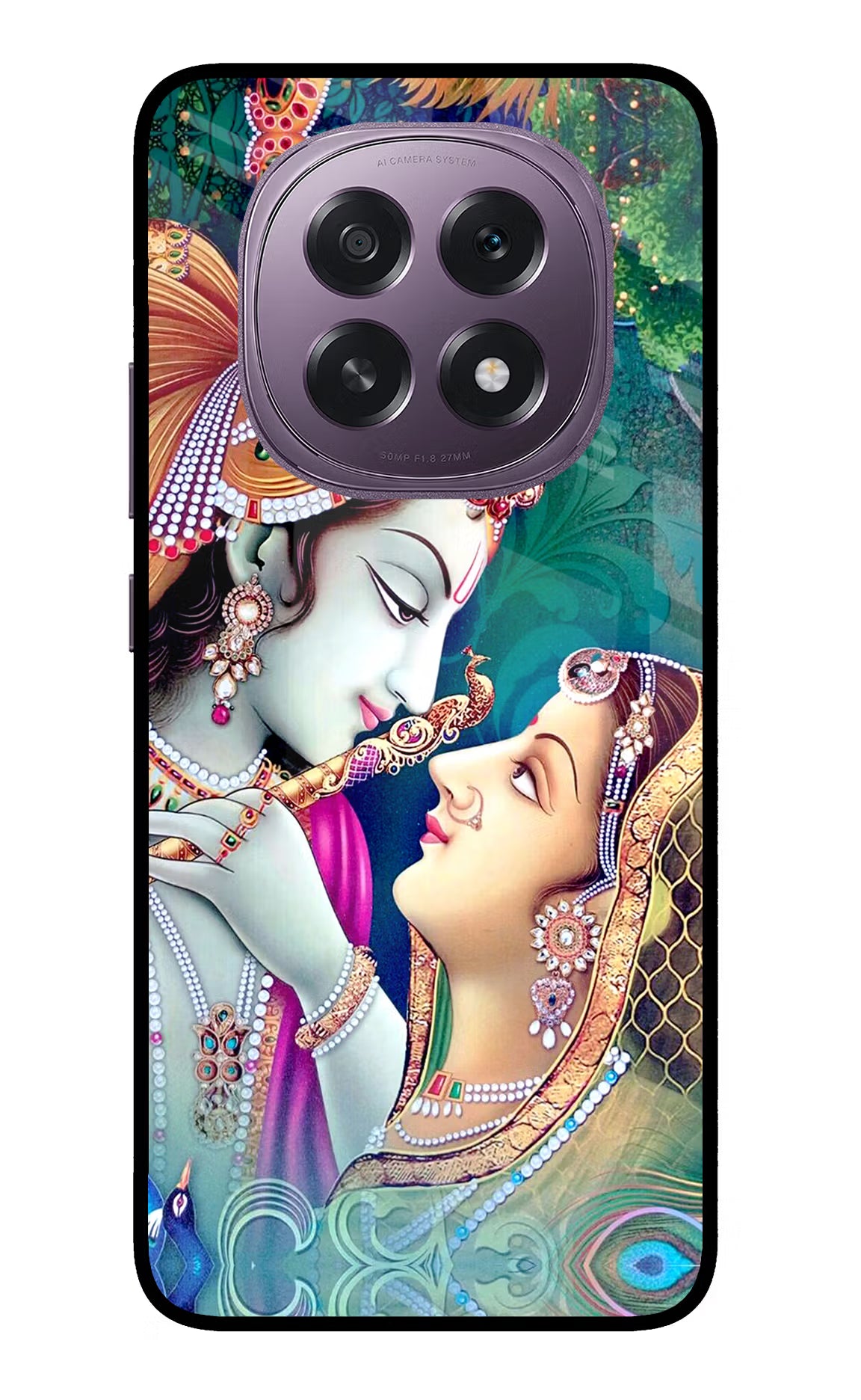 Lord Radha Krishna Oppo F29 5G Glass Case Back Cover by Casekaro