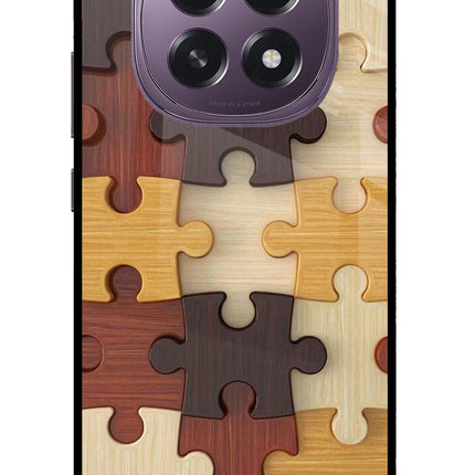 Wooden Puzzle Oppo F29 5G Glass Case
