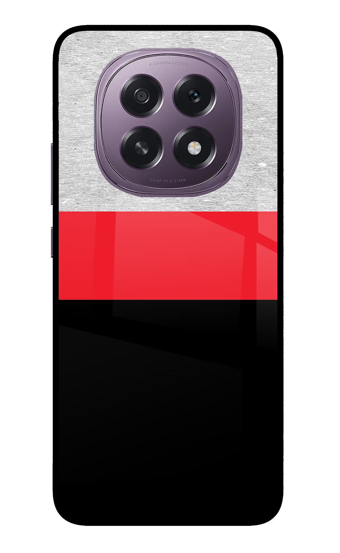 Tri Color Pattern Oppo F29 5G Glass Case Back Cover by Casekaro