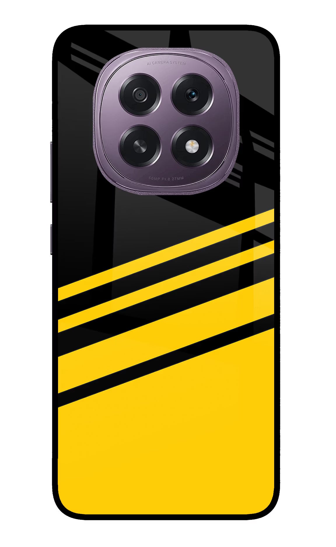 Yellow Shades Oppo F29 5G Glass Case Back Cover by Casekaro