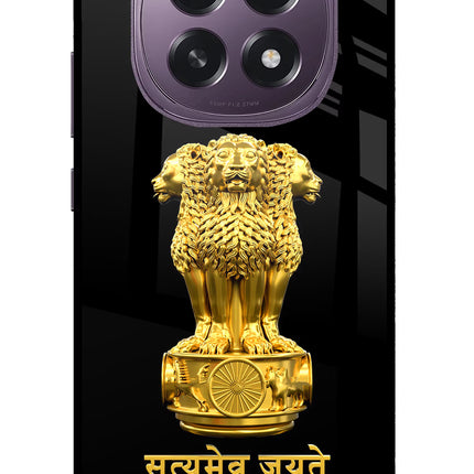 Satyamev Jayate Golden Oppo F29 5G Glass Case