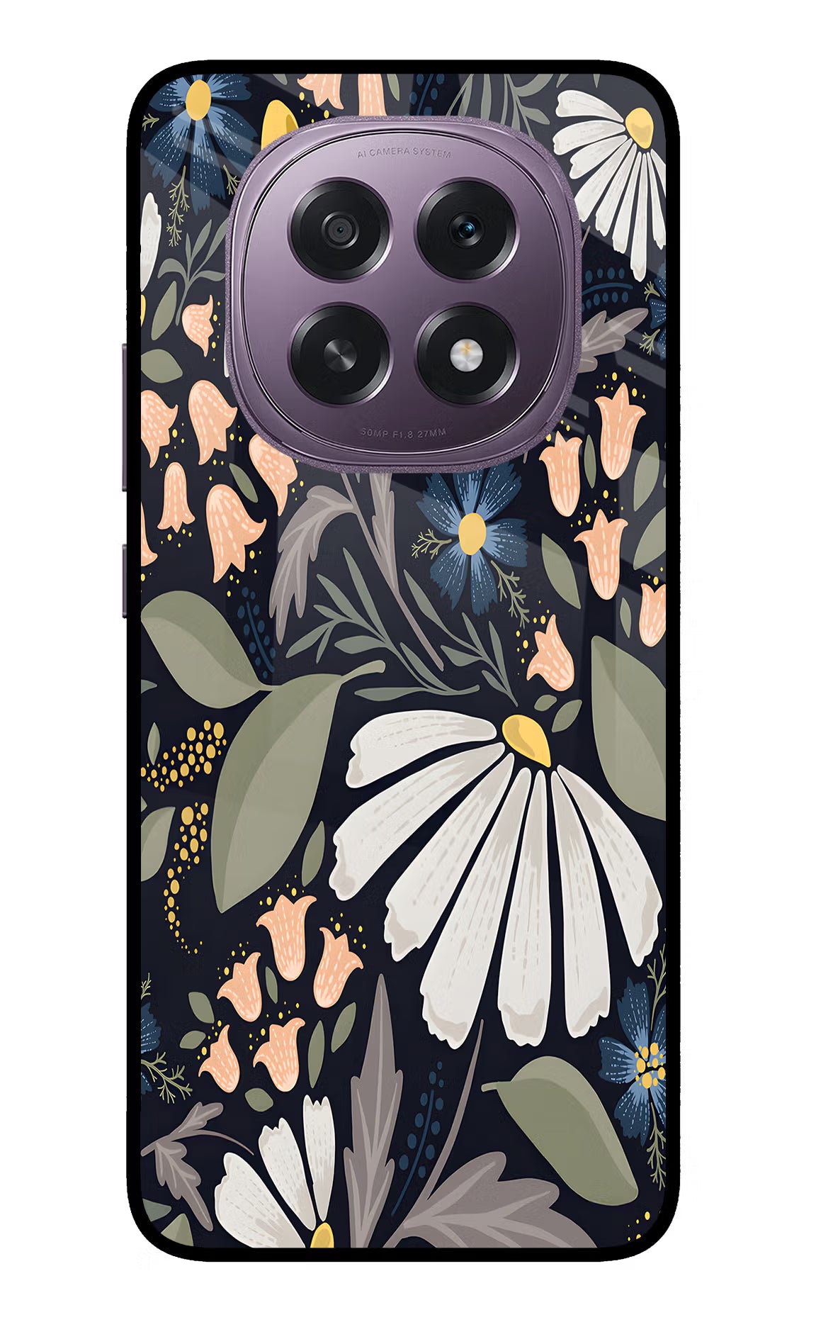 Flowers Art Oppo F29 5G Glass Case Back Cover by Casekaro