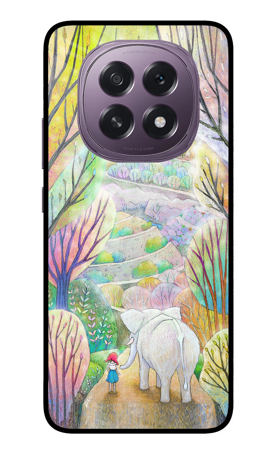 Nature Painting Oppo F29 5G Glass Case Back Cover by Casekaro
