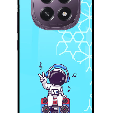 Cute Astronaut Chilling Oppo F29 5G Glass Case