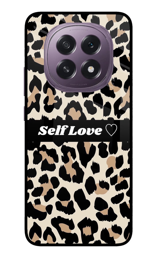 Leopard Print Self Love Oppo F29 5G Glass Case