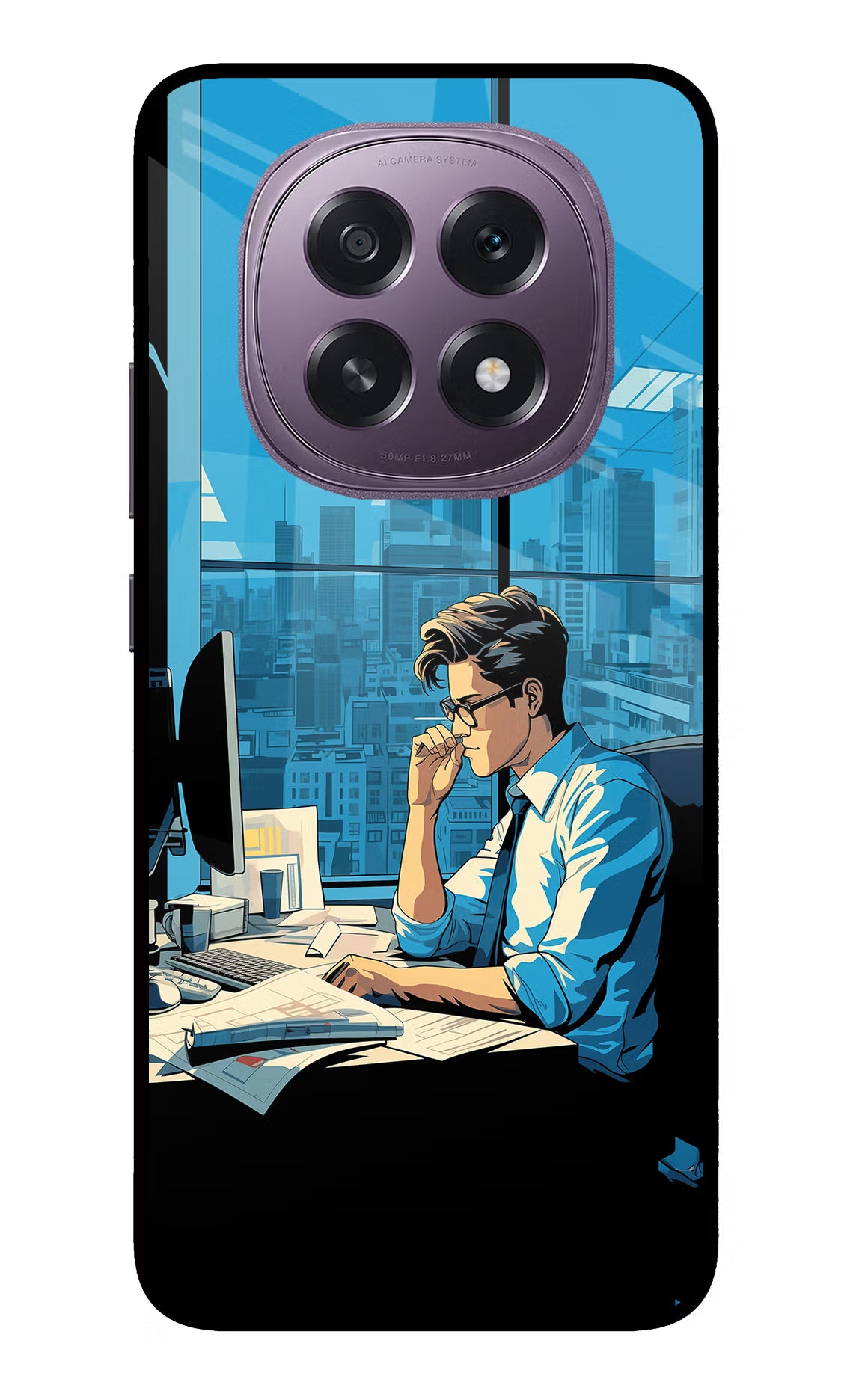 Focused Hustler (AI Generated) Oppo F29 5G Glass Case