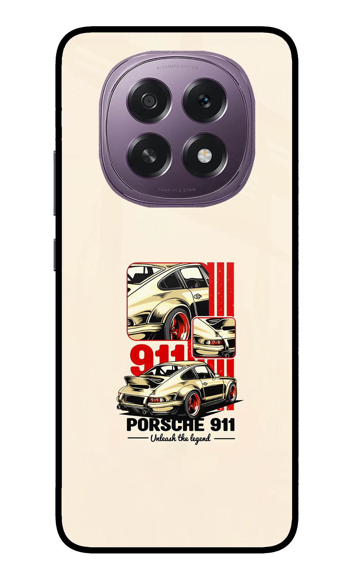 Classic Porsche 911 Oppo F29 5G Glass Case Back Cover by Casekaro