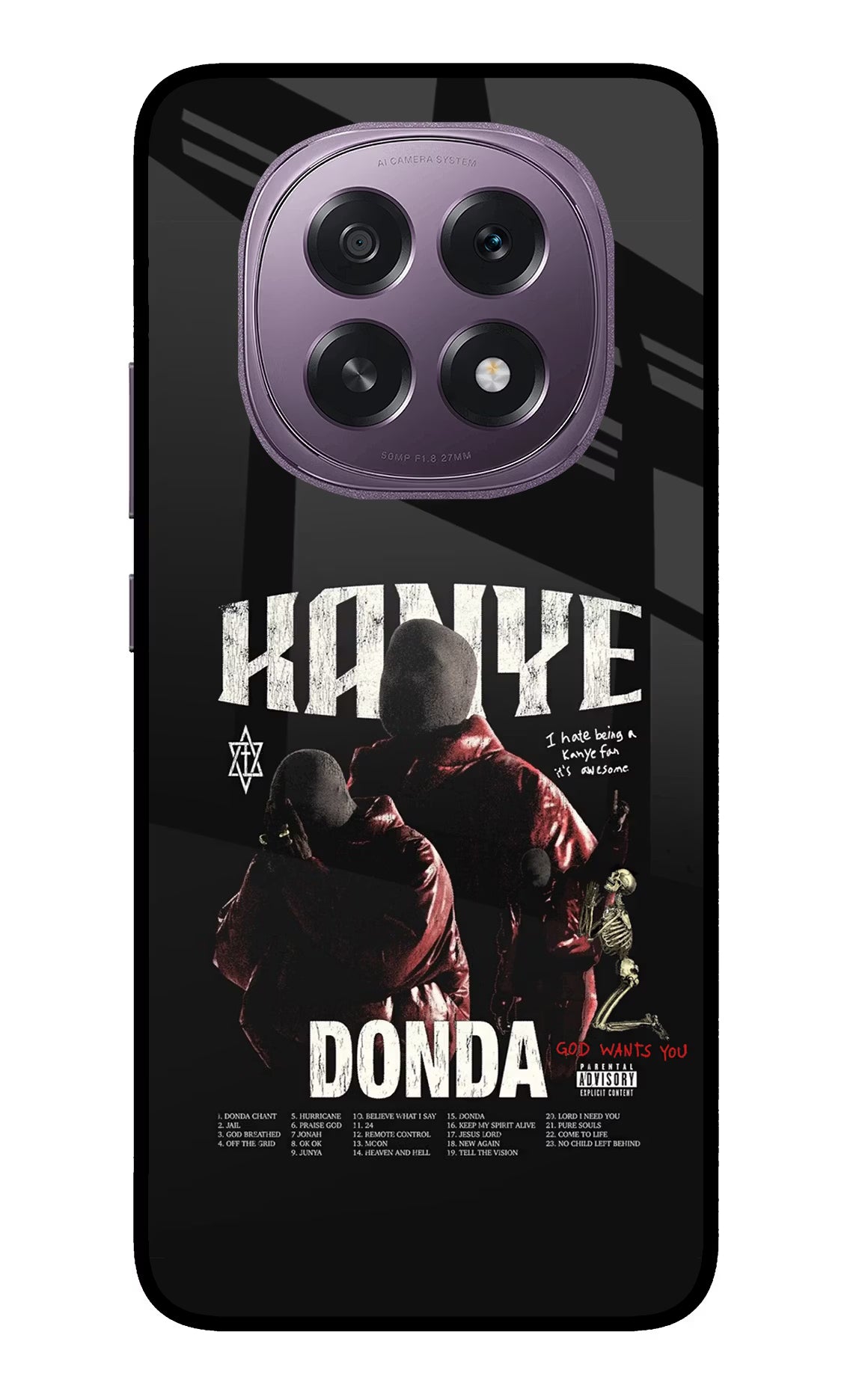 Donda Kanye West Oppo F29 5G Glass Case Back Cover by Casekaro