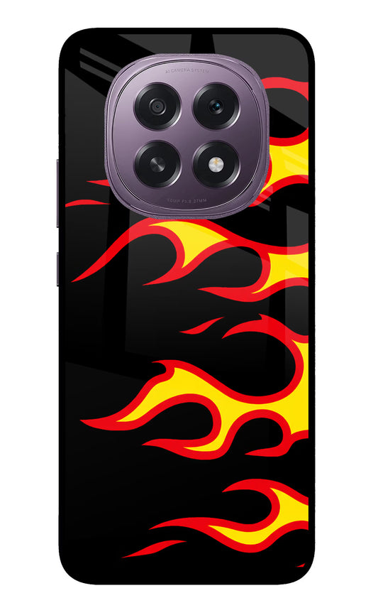 Side Sweep Flames Oppo F29 5G Glass Case
