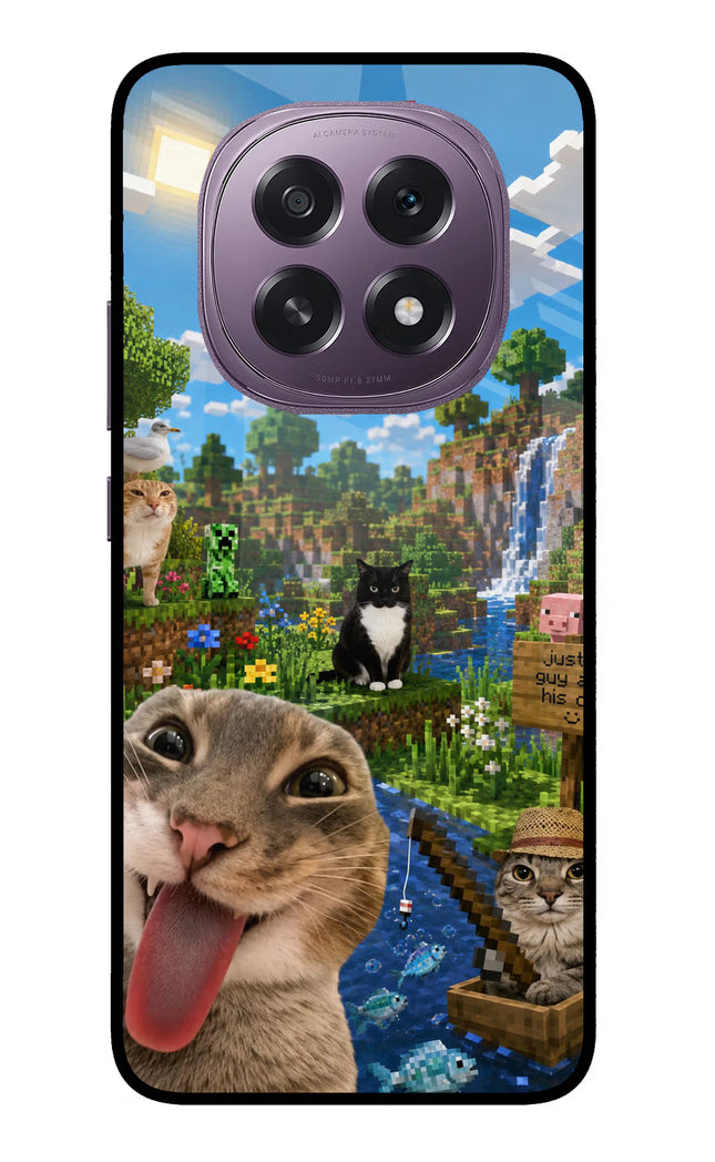 Minecraft Cat Chaos Oppo F29 5G Glass Case