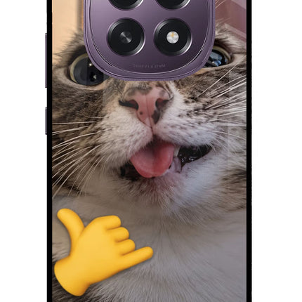 Silly Cat Call Oppo F29 5G Glass Case