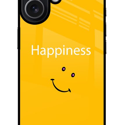 Happiness With Smiley iPhone 17 Glass Case