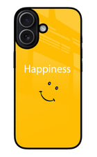 Happiness With Smiley iPhone 17 Glass Case