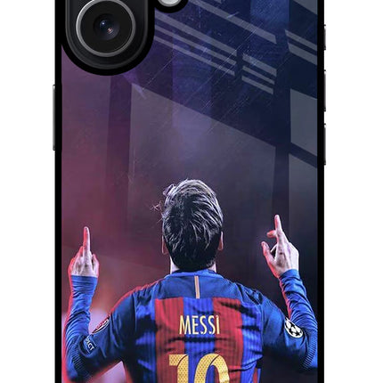 Messi iPhone 17 Glass Case Back Cover by Casekaro