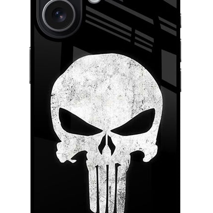 Punisher Skull iPhone 17 Glass Case Back Cover by Casekaro