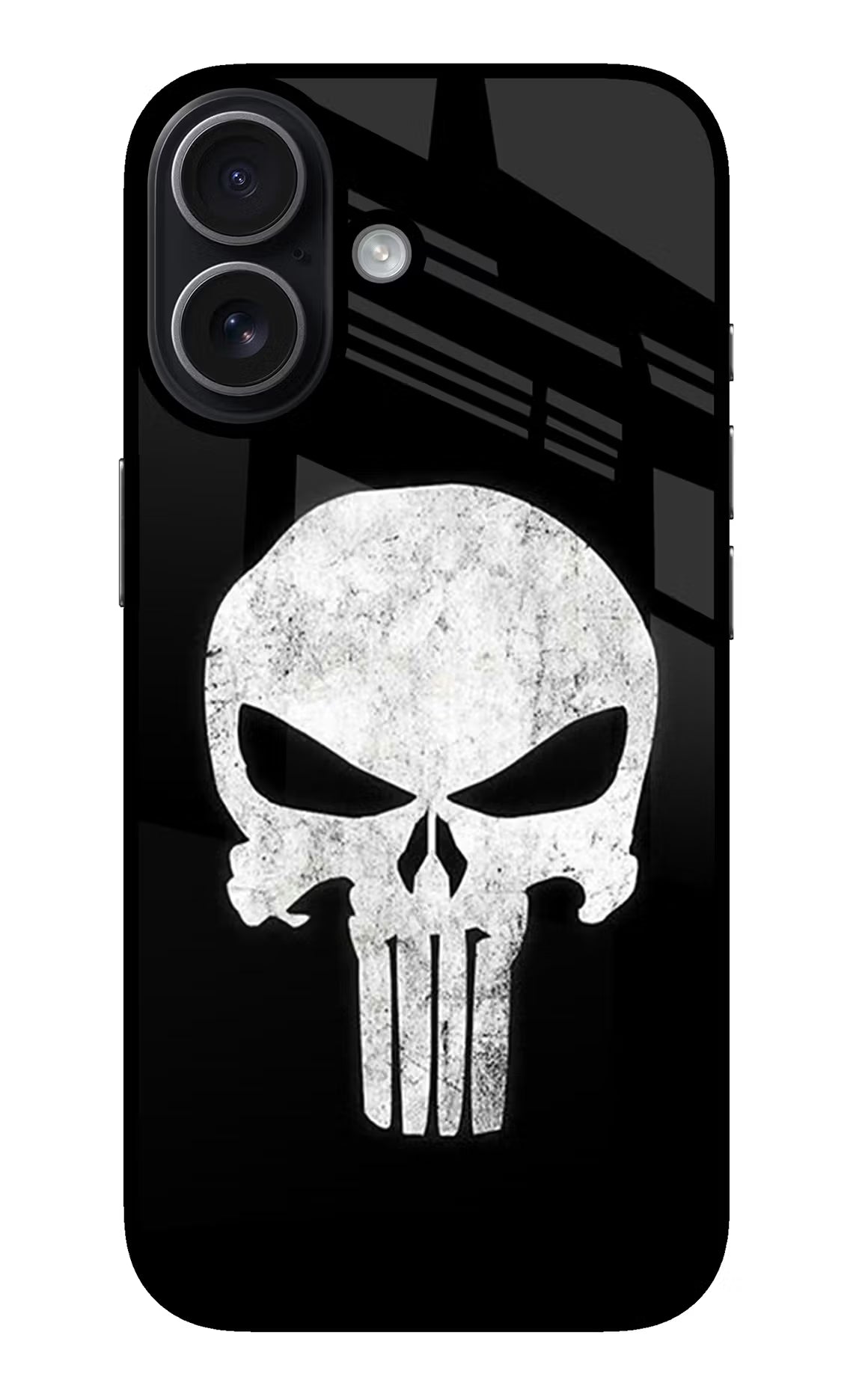 Punisher Skull iPhone 17 Glass Case Back Cover by Casekaro
