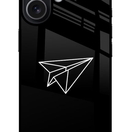 Paper Plane White iPhone 17 Glass Case