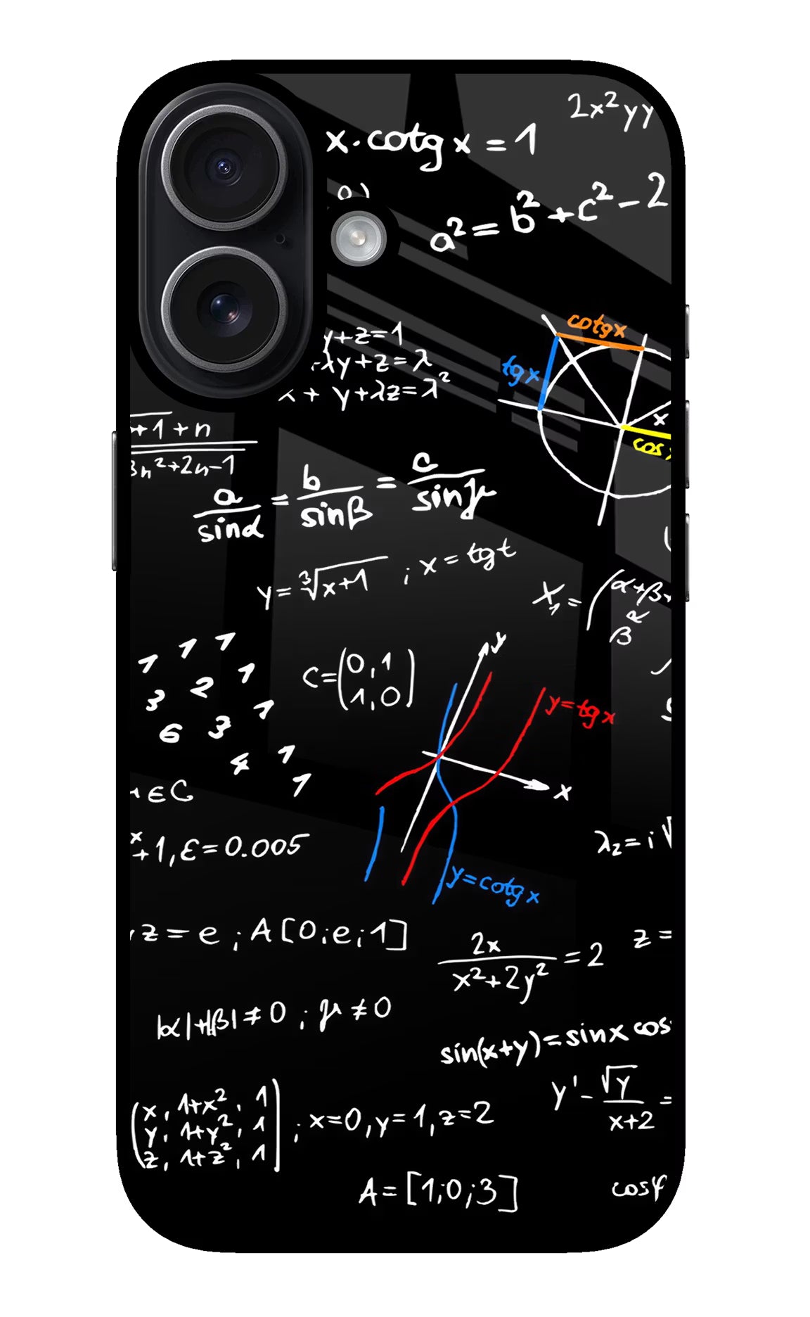 Mathematics Formula iPhone 17 Glass Case Back Cover by Casekaro