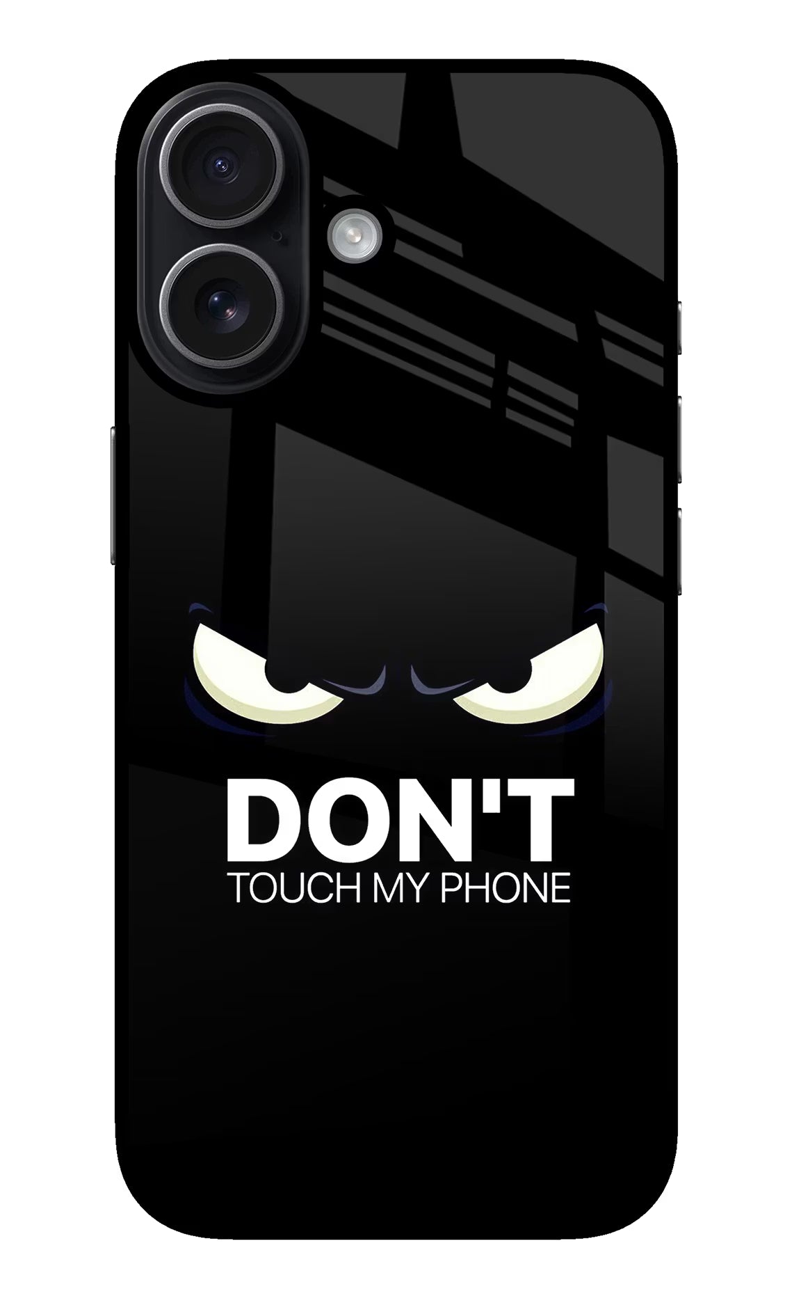 Don'T Touch My Phone iPhone 17 Glass Case Back Cover by Casekaro
