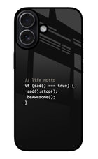 Life Motto Code iPhone 17 Glass Case