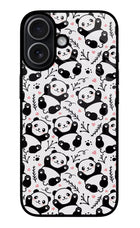 Cute Panda iPhone 17 Glass Case