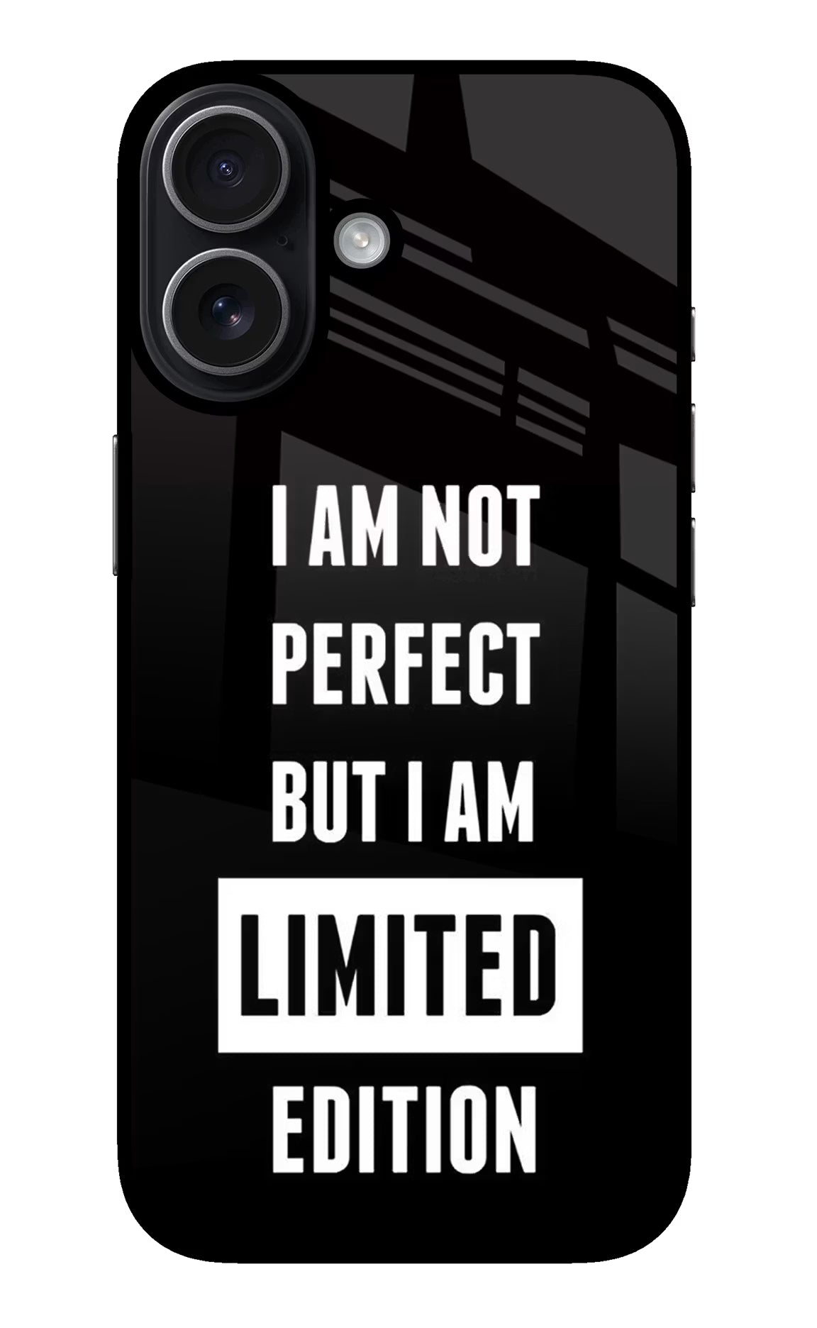 I Am Not Perfect But I Am Limited Edition iPhone 17 Glass Case Back Cover by Casekaro