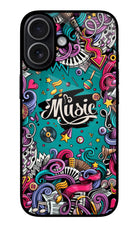 Music Graffiti iPhone 17 Glass Case