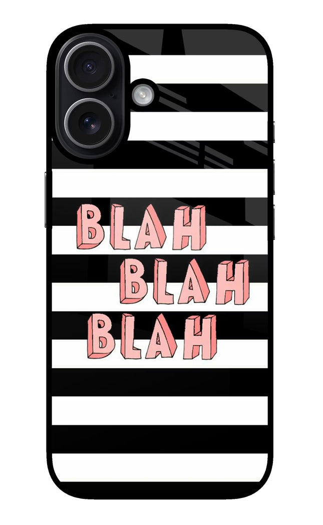 Blah Blah Blah iPhone 17 Glass Case