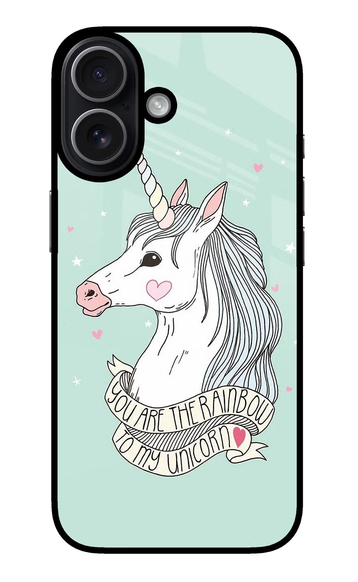 Unicorn Wallpaper iPhone 17 Glass Case Back Cover by Casekaro