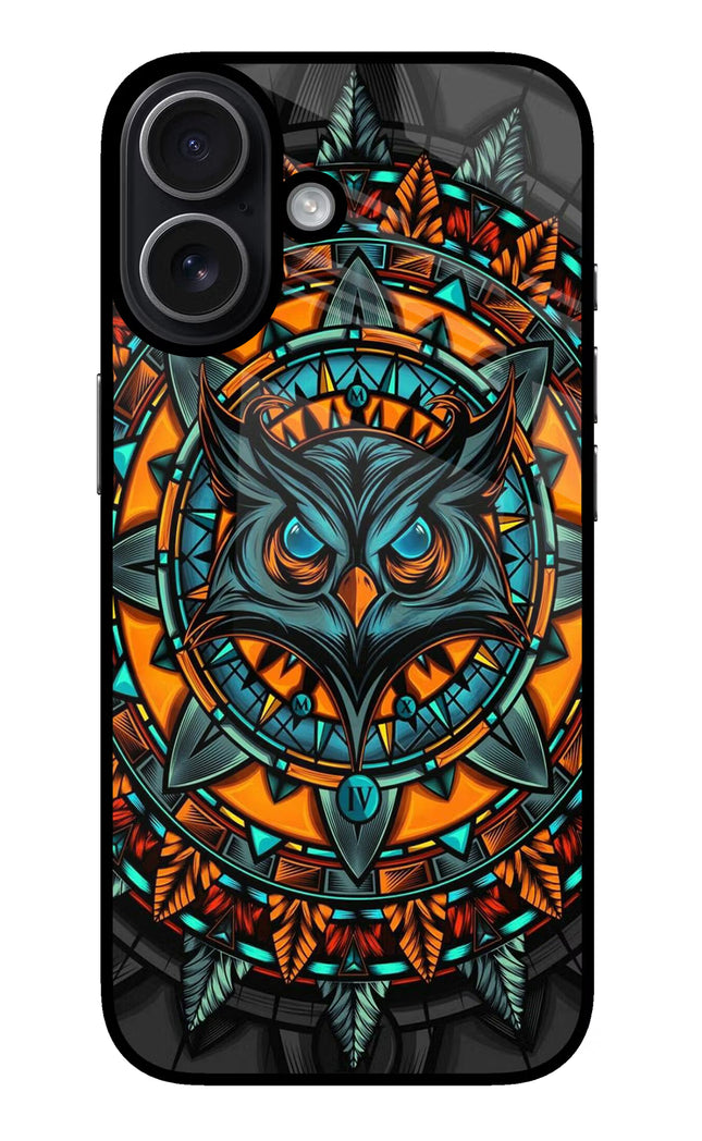 Angry Owl Art iPhone 17 Glass Case