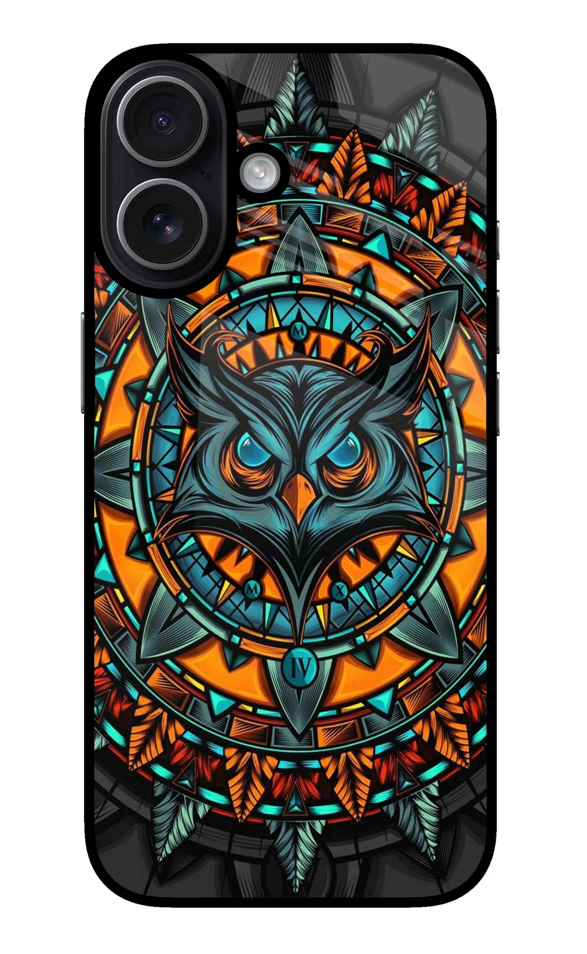 Angry Owl Art iPhone 17 Glass Case Back Cover by Casekaro