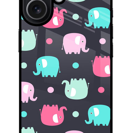 Elephants iPhone 17 Glass Case Back Cover by Casekaro