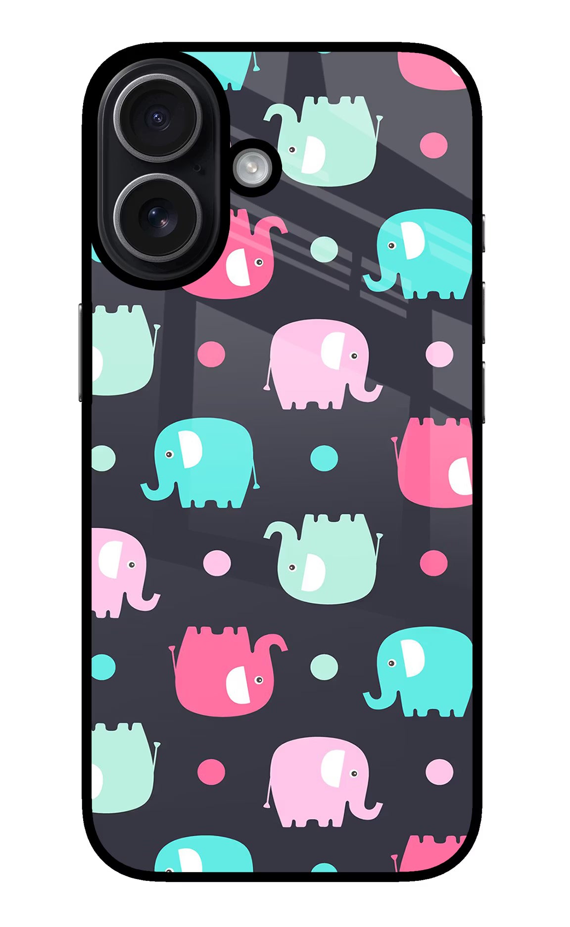 Elephants iPhone 17 Glass Case Back Cover by Casekaro