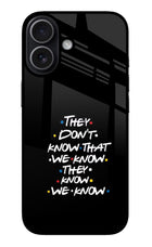 FRIENDS Dialogue iPhone 17 Glass Case