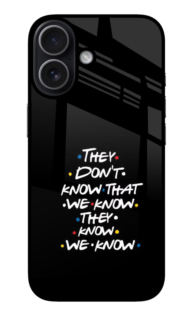 FRIENDS Dialogue iPhone 17 Glass Case