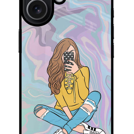 Selfie Girl iPhone 17 Glass Case