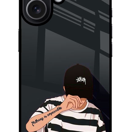Aesthetic Boy iPhone 17 Glass Case
