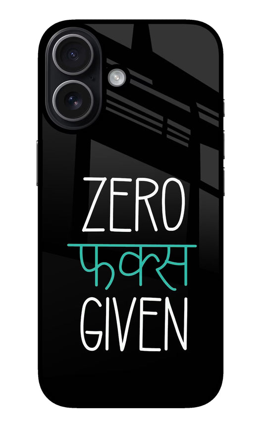 Zero Fucks Given iPhone 17 Glass Case