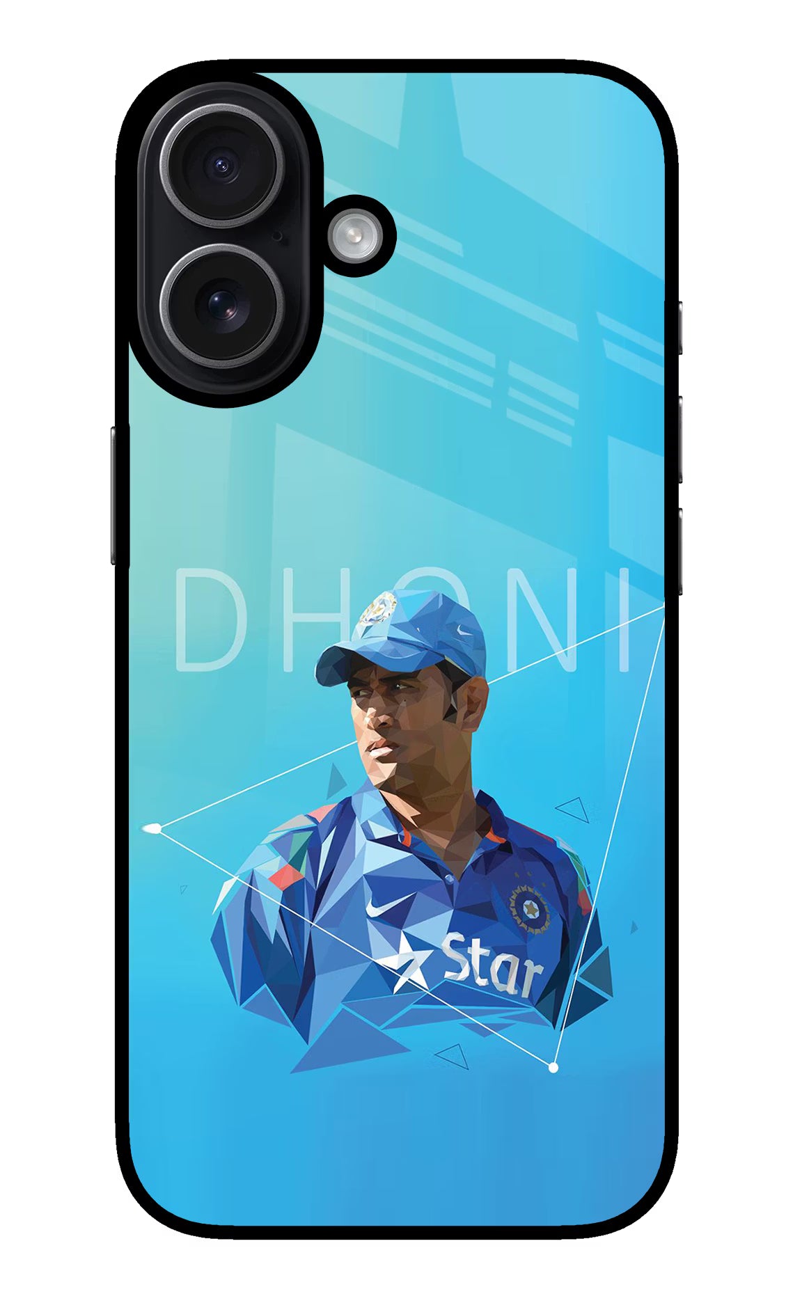 Dhoni Artwork iPhone 17 Glass Case Back Cover by Casekaro