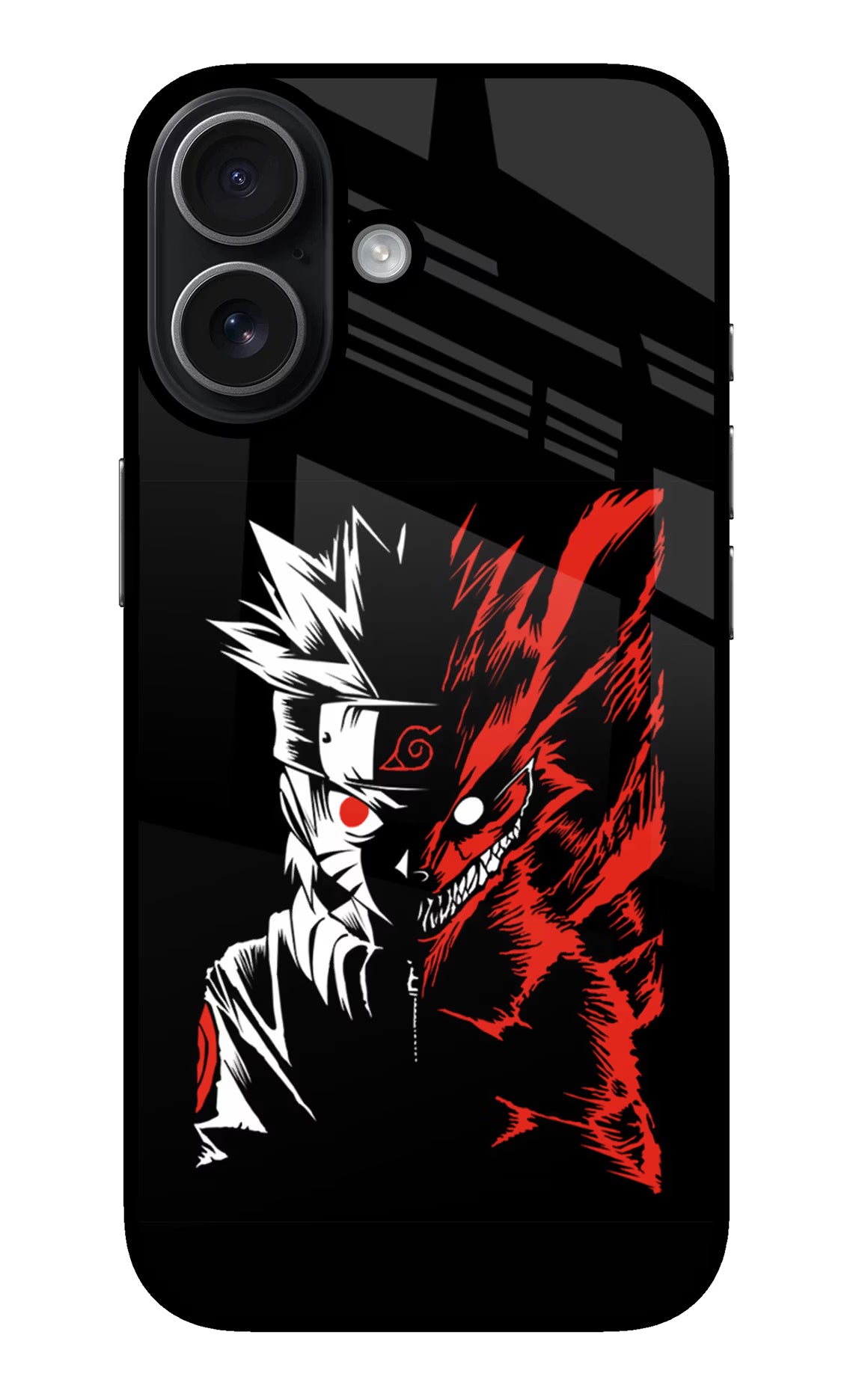 Naruto Two Face iPhone 17 Glass Case Back Cover by Casekaro