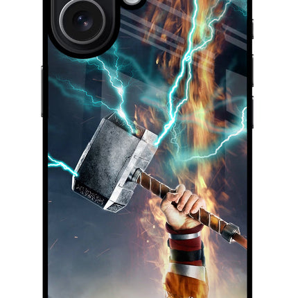 Thor Hammer Mjolnir iPhone 17 Glass Case
