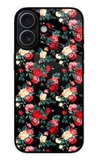 Rose Pattern iPhone 17 Glass Case