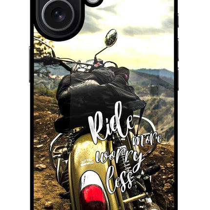 Ride More Worry Less iPhone 17 Glass Case