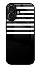 Black and White Print iPhone 17 Glass Case