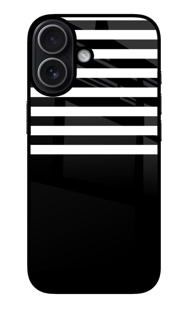 Black and White Print iPhone 17 Glass Case