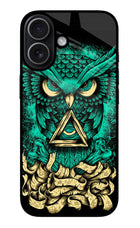 Green Owl iPhone 17 Glass Case