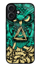 Green Owl iPhone 17 Glass Case