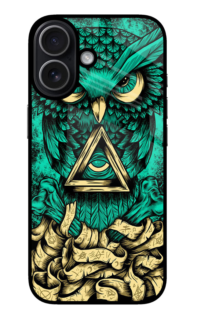 Green Owl iPhone 17 Glass Case