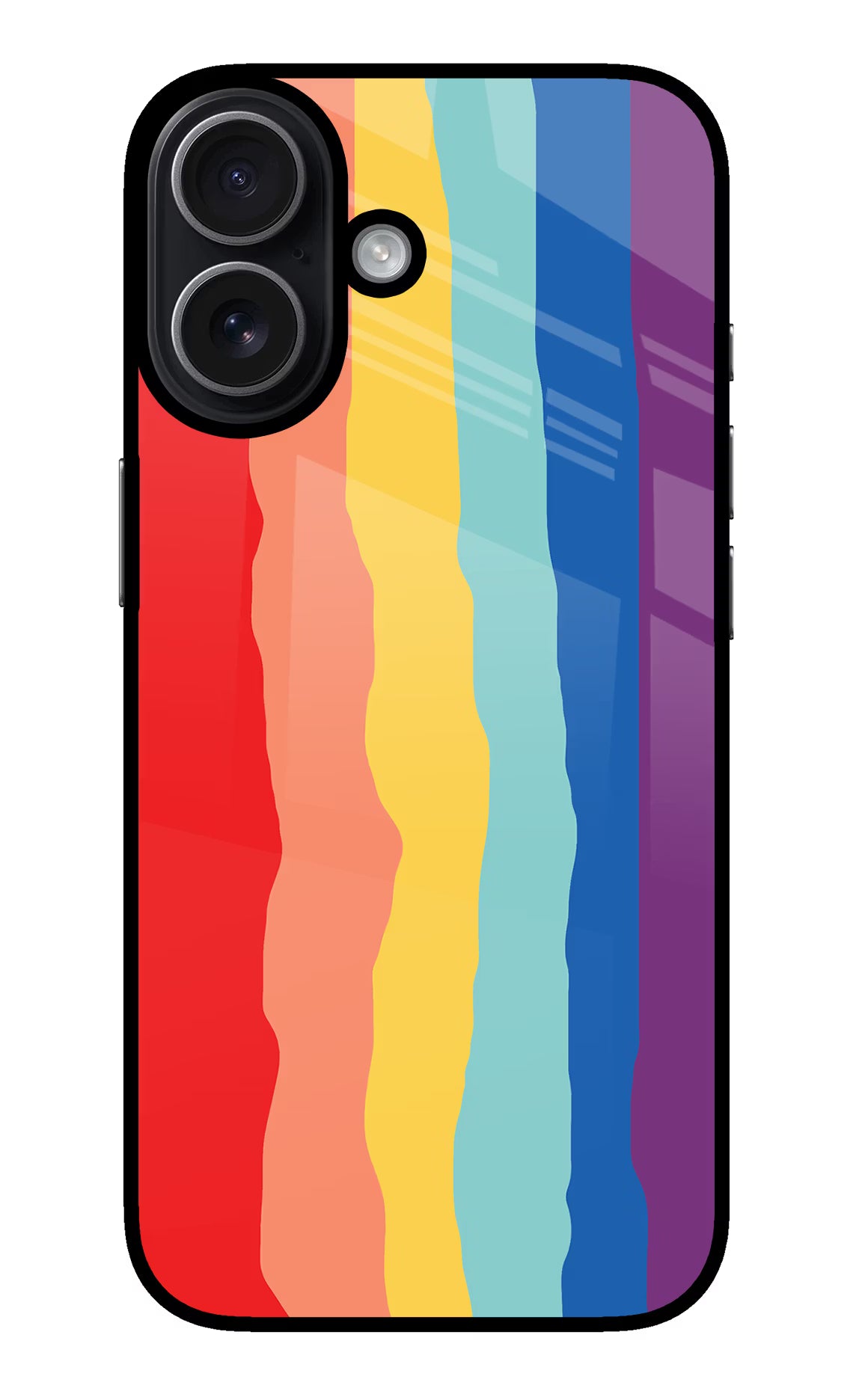 Rainbow iPhone 17 Glass Case Back Cover by Casekaro