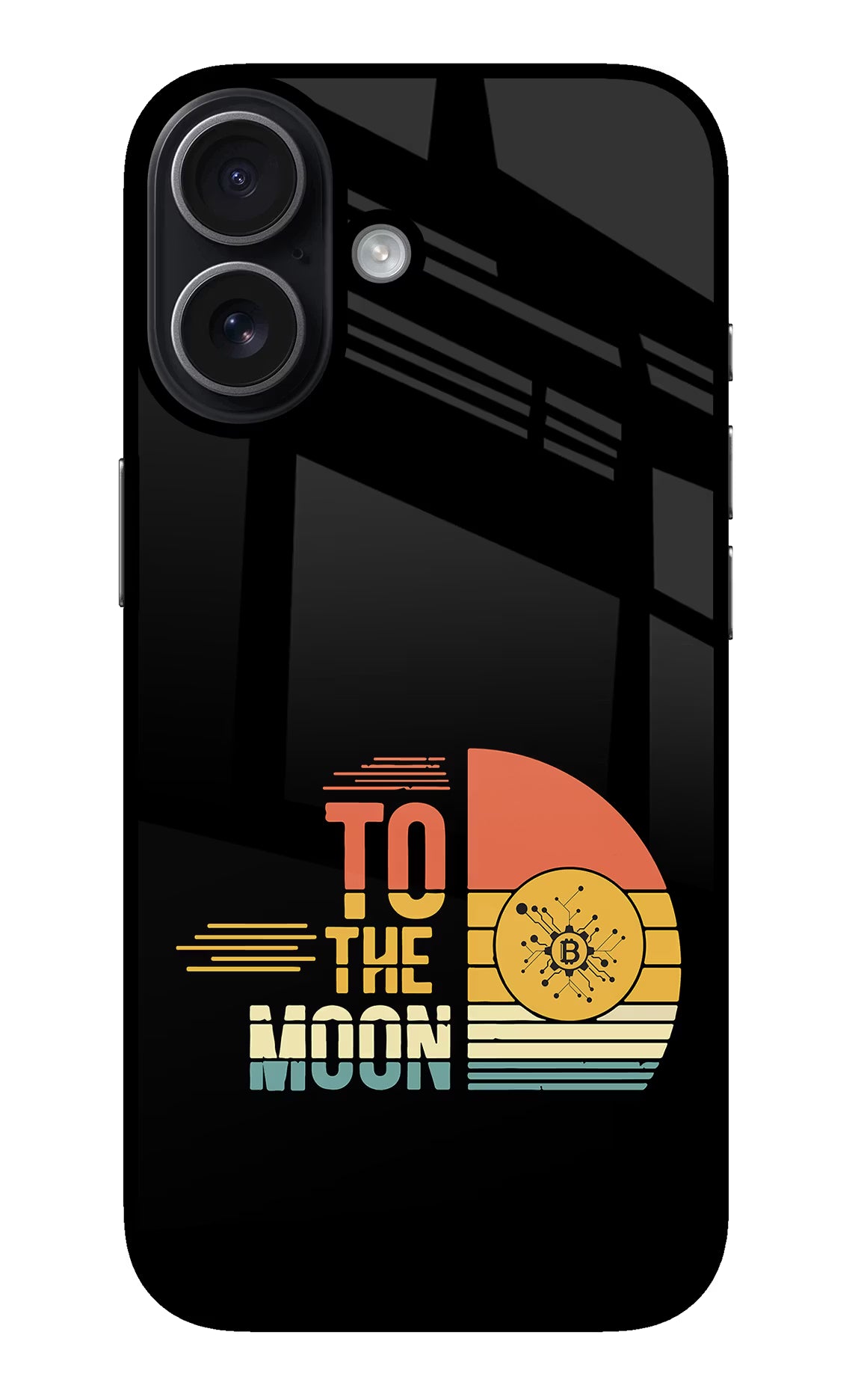 To the Moon iPhone 17 Glass Case Back Cover by Casekaro